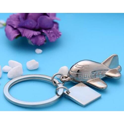 New Hot Sell 5pcs/Lot Cartoon Aircraft Shape Keychain Key Chain for Men Women Fashion Zinc Alloy Bag Key Rings Free Shipping