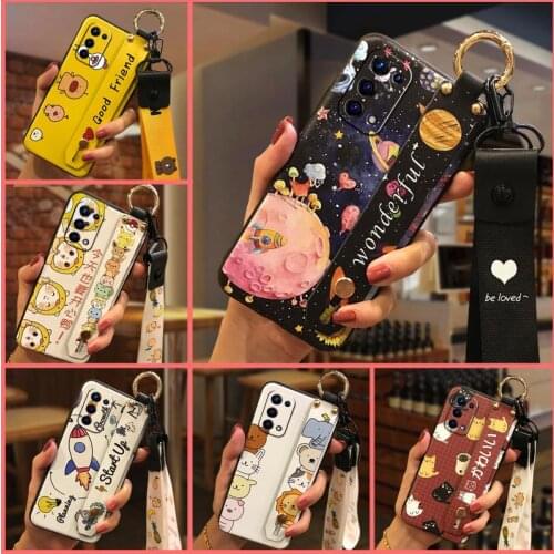 For Woman Back Cover Phone Case For OPPO A74 5G/A54 5G Fashion Design TPU Lanyard Cover Anti-dust