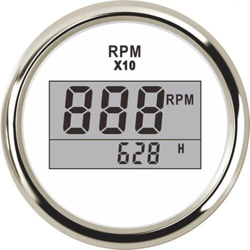1pc 52mm Digital Tachometer 0-9900 Revolution Meters Rev Counters for Auto Ship Agricultural Machinery Engines Generating Units