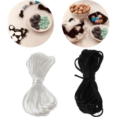 Baby Teether Accessories 5m 1.5mm Nylon Cord for Mom Making Teething Necklace Y4QA