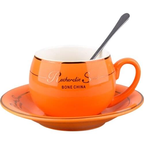 European Luxury Ceramic Coffee Cup Set Vintage Nordic Cute Porcelain Japan High Tea Lid Spoon Set Mug Milk Taza Gift Box EE50BD