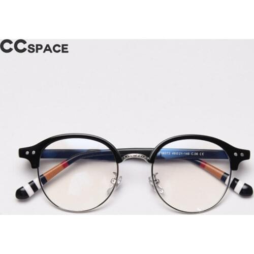 49270 Round Retro Acetate Legs Eyebrow Glasses Frames Men Women Optical Fashion Computer Glasses