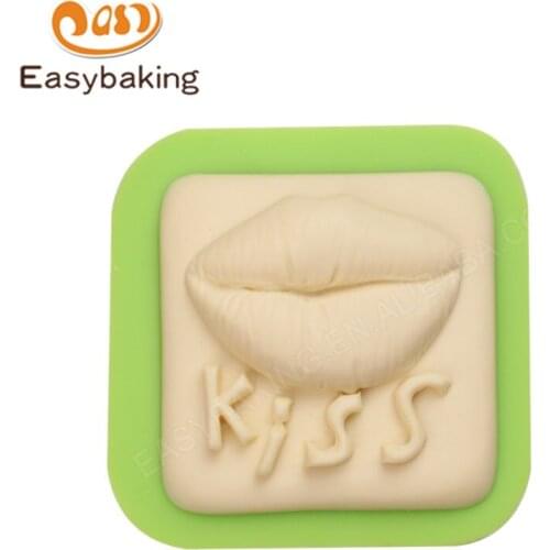 Mini Kiss Lip Square Silicone Chocolate Mold Fondant Cake Decorating Tools Biscuits Mould Handmade Soap Molds