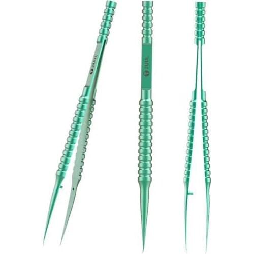 2UUL Multifunction Titanium Alloy Curned Straight Tip Tweezer For Mobile Phone Motherboard Repair Precise Wire Jump Hand Tools