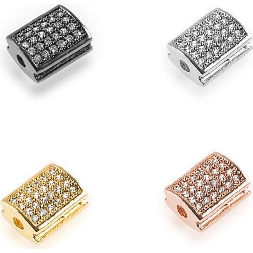 8.6×11mm Fashion Personality Popular Jewelry Material Micro Pave Zircon DIY Bracelet Necklace Jewelry Wholesale