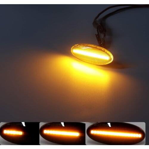 New Pair Dynamic LED Marker Flowing Turn Signal Blinker Side Repeater Lamp Car Styling Lamp for NISSAN X-Trail T31 Micra K12 K13