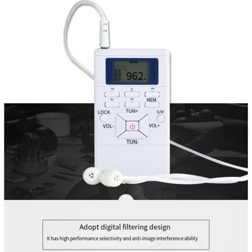 2021 NEW Portable Mini Led Screen FM Radio Receiver Digital Signal Processing of Frequency Modulation With Earphone Best Sellers