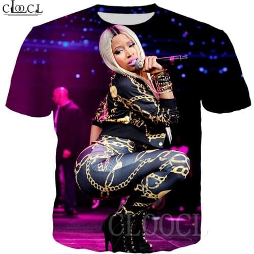 New Summer Men Women T-shirts Fashion Sweatshirts 3D Print Sexy Singer Nicki Minaj T Shirts Short Sleeve O-Neck Tshirt Pullovers
