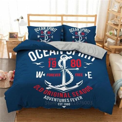 New Nautical Ocean Bedding Sets Ancient Ocean Spirit Duvet Cover Bedding Set Full Size With Pillowcase Teens Room Decoration