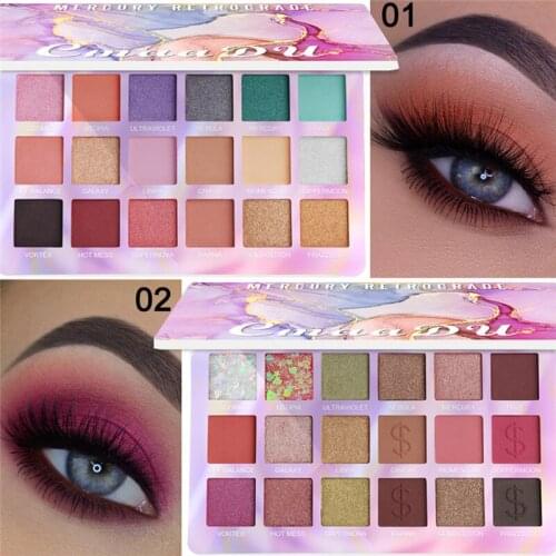 18 Colors Changeable Nude Eye Shadow Palette Makeup Matte Shimmer Glitter Eyeshadow Powder Waterproof Pigment