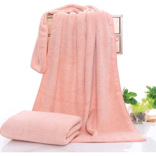 High Density CoralVelvet Pineapple Cell Bibulated Bath Towel Warp Woven Beach Towel Quick Drying Worn Strapless Swim Sport Yoga