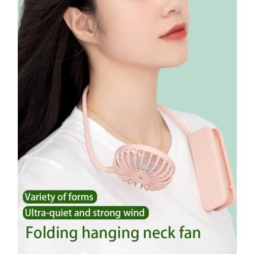 Portable Folding Hanging Neck Fan Neck Fan Mini USB 5v Cooler Rechargeable Wireless Smart Hanging Neck Shape Changeable R7 260x
