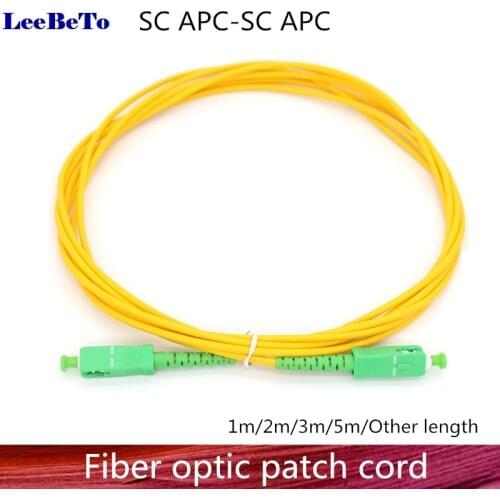 SC/APC-SC/APC Fiber Optic Patch Cord Cable SC-SC 1/3/5/10/20/30M Jumper Single Mode Simplex 2.0mm Optical Fibra