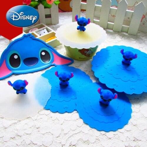 Disney Cute Cartoon Stitch Sealing Silicone Non-toxic Leak-proof Cup Lid Dust-proof Mug Lid