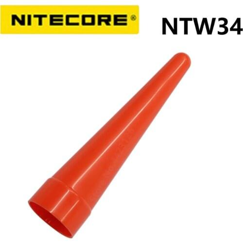 Nitecore NTW34 Led Flashlight Diffuser Traffic Wand Red Tip Cone For MT26 MT25 EC25 Lanterna With Head Of 34mm
