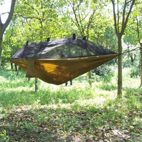 Outdoor Hammock Tent Camping Hammock Mosquito Net Hammock Anti Mosquito Gauze Hammock Parachute Nylon Military Garden Swing
