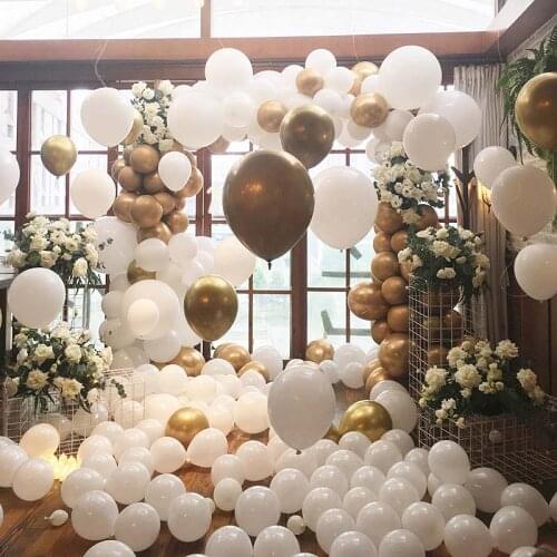 10pcs 5/12inch New Glossy Metal Pearl Latex Balloons Thick Chrome Metallic Candy Colors Helium Globos Birthday Party decor balls