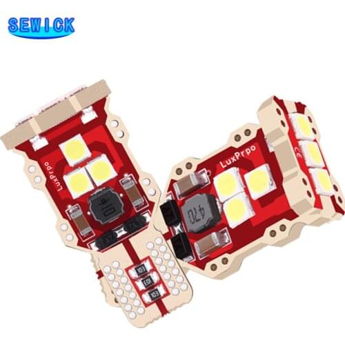 100pcs 12v High Power 3030 9Smd 3D 3W W16W Car Led Brake Lights 921 T15 6000K White W16W Canbus No Error Auto Reverse Tail Lamp