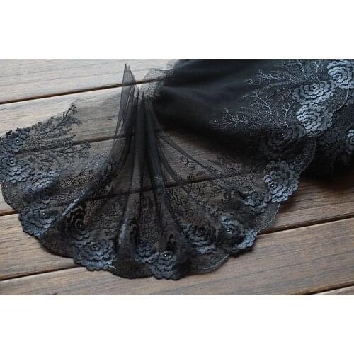 2yards/lot 20cm wide Embroidered Tulle Lace trim mesh French Lace Fabric~Lace Ribbon~beautiful