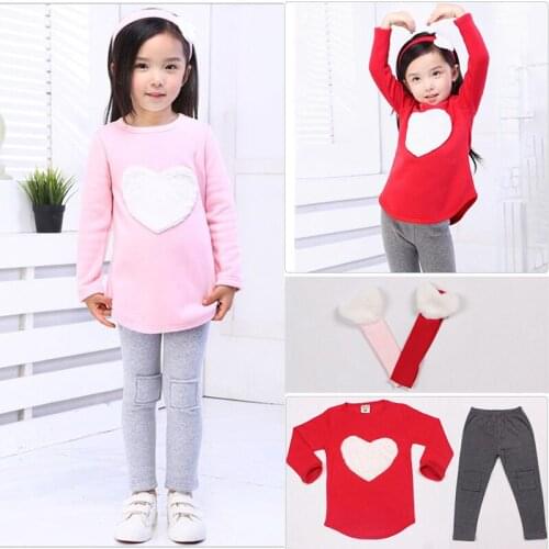 2020 Autumn Baby Girls Clothes Heart Decorate Dress Top+Pants+Headband 3 pcs Baby Girls Clothing Set Toddler Kids Girls Clothes