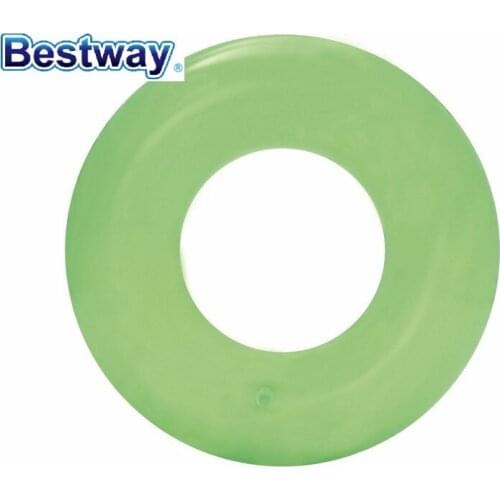 3 Pieces Fo 36022 Bestway 51cm See-through Tire Tube Swimring Ring 20" Clear Inflatable Floating Swimming Ring In 3 Colors