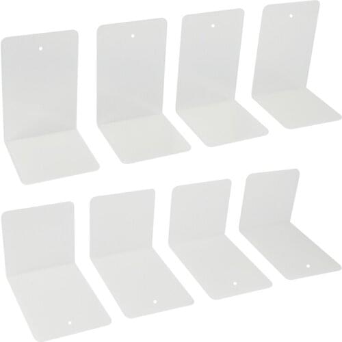 4Pcs Acrylic Transparent Books Standing Student Desktop Storage Divider Books Shelf Bookshelf Office Storage