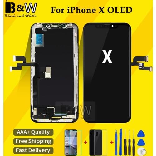 5.8 inch Amoled For iPhone X Display Full LCD Assembly with Frame Replacement TFT/OLED LCD Digitizer Module 3D Touch Screen