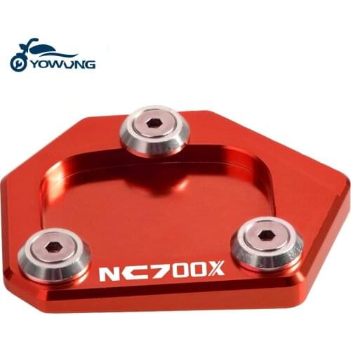 For Honda NC700 X NC700X NC 700 X 2012 2013 2014 CNC Aluminum Kickstand Foot Plate Side Stand Extension Pad Enlarge Extension