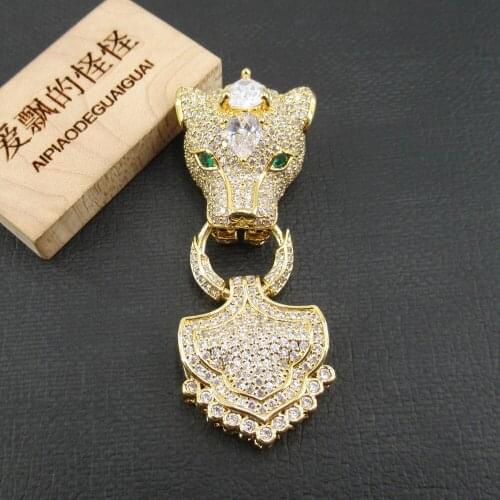 APDGG 1PC 24x64mm Cubic Zirconia Pave Jewelry Findings Animal Clasps For Pearl Bracelets Necklaces Making DIY Craft Accessories