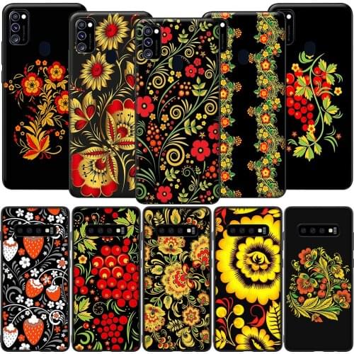 GX113 Khokhloma Russian Case for Samsung A10S A20S A40S A50S A70S A51 A71 A81 A91 M11 M30S M31S M21 M51 A02S A42