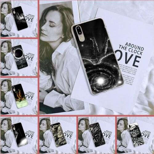 Phone Case For Huawei P7 P8 P9 Lite Mini 2017 Soft Silicone Space Skull Back Cover For Huawei P20 Lite Pro P9 P10 Plus P Smart