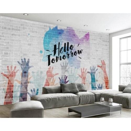 Beibehang Fist Brick Wall Coffee Bar Western Restaurant Decorative Wallpaper papel de parede wallpaper for walls 3 d tapety