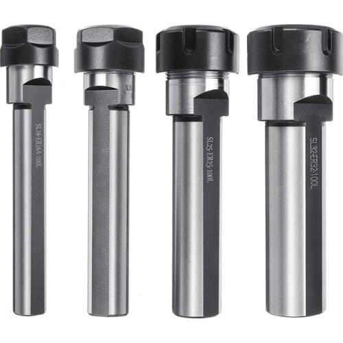 1Pc Straight Extension Shank Collet Chuck Holder SL16 SL20 SL25 SL32 For ER16 To ER32 Collet 150L With Nut For CNC Milling Tool