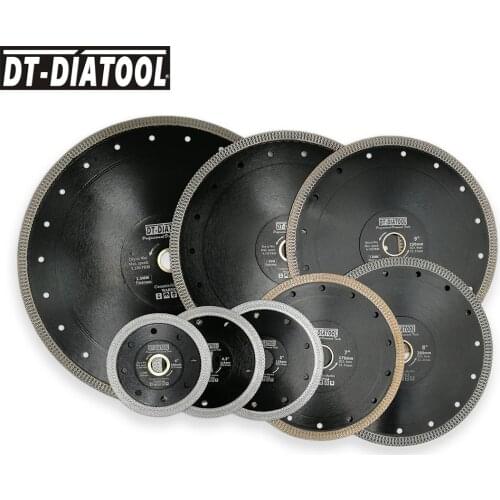 DT-DIATOOL Hot-pressed Sintered Diamond Blade Cutting Disc X Mesh Turbo Rim Segment Saw Blade For Porcelain Ceramic Tile Marble