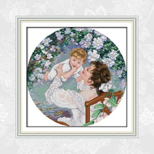 Mothers love Cross-stitch Patterns 11CT 14CT Aida Canvas Cross Stitch Kits Handwork Beginner Embroidery Needlework Crafts