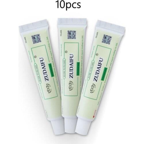 10Pcs/Lot Dropshipping Zudaifu YIGANERJING Skin Psoriasis Cream Dermatitis Eczematoid Eczema Ointment Treatment Skin Cream NO BO