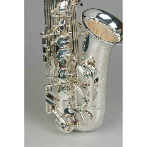 New Arrival Alto Eb Tune Saxophone Brass Silver Plated Sax E Flat Musical Instrument With Nylon Case Mouthpiece Free Shipping