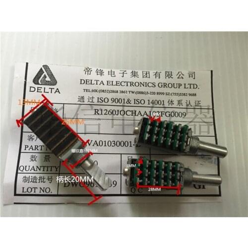 Original new 100% R1260JOCHAA103FG0009 import 12 type potentiometer A10K handle length 20MMF (SWITCH)