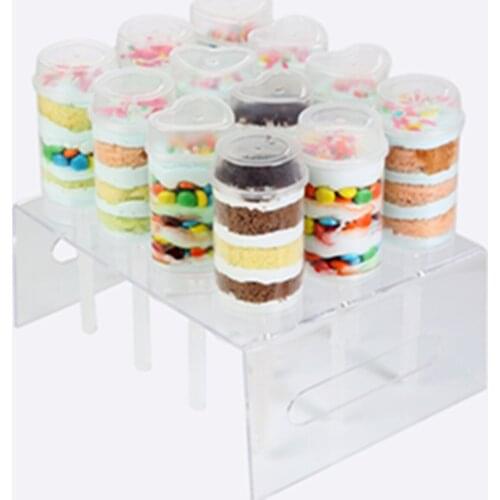 12 Holes cake stand Acrylic Push Cones Sweet Cone Ice Cream Holder for Wedding Baby Shower Dessert Plates