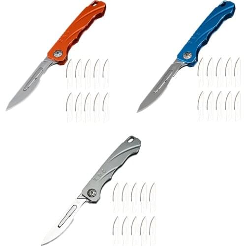 Aluminum Alloy Folding Art Knife Outdoor EDC Tool Knife Emergency Scalpel Knife