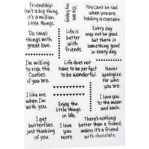 1 Piece Environmental Soft Clear Silicone Stamps for Wish Cards Photo Album Commemorative album DIY Scrapbooks Seal