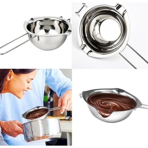 1PC Portable Stainless Steel Chocolate Butter Milk Melting Pot Stainless Steel Kitchen Gadget Baking Tool Cheese Melting Bowl