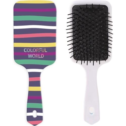 1pc Color Pattern Comb Professional Healthy Paddle Cushion Hair Loss Massage Brush Hairbrush Comb Scalp Hair Care Healthy Comb