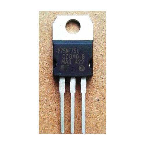 100% Original New 75NF75 STP75NF75 75V 80A PNP POWER MOSFET TO-220 IC x 20PCS FREE SHIPPING