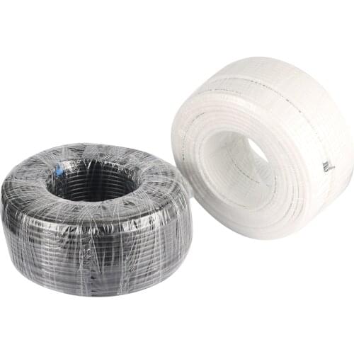 20m/40m 1/4" PE Pipe Garden Irrigation Misting System Water Tube Agriculture Greenhouse Watering Hose Black White Optional