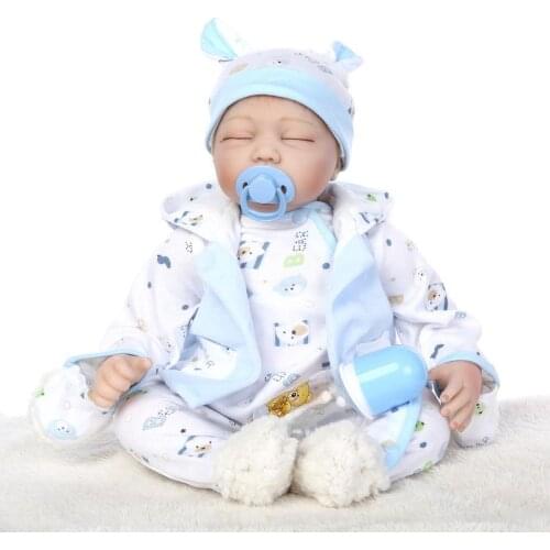 22''Handmade Lifelike Baby Girl Doll Silicone Vinyl Reborn Newborn Dolls+Clothes