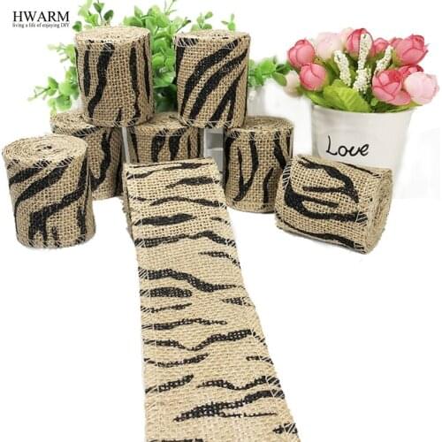 8pcs Black Line New Year Linen Lace Fabric Ribbon DIY Handmade Wedding Christmas Decoration For Home Party Favors Accessories