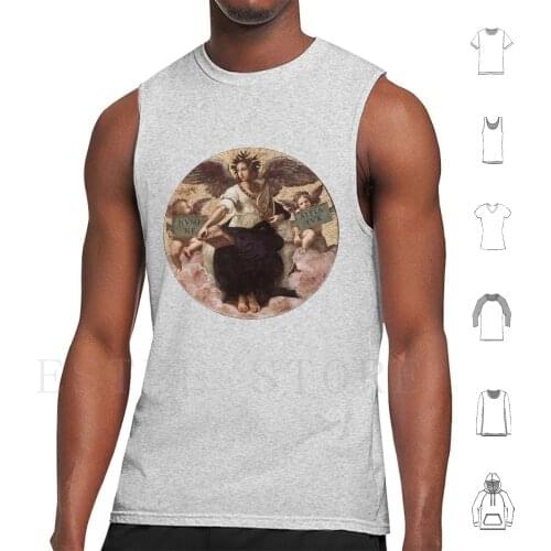 Allegory Of The Poetry Raffaello Sanzio Tank Tops Vest Poetry Raffaello Sanzio Vatican Lyre Laurel Wreath Winged Figure