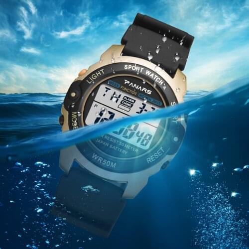 New Swimming Watches For Men Luxury Multifunction Big Dial Outdoor Sport Military Wristwatches Led Waterproof Date Digital Watch