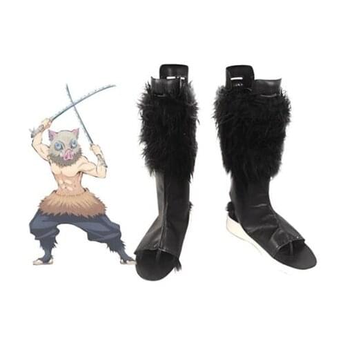 Demon Slayer Kimetsu no Yaiba Cosplay Inosuke Hashibir Cosplay Boots Shoes Men Shoes Costume Accessories Halloween Party Shoes
